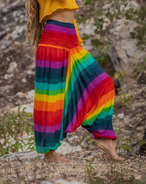 Rainbow pants girls hotsell