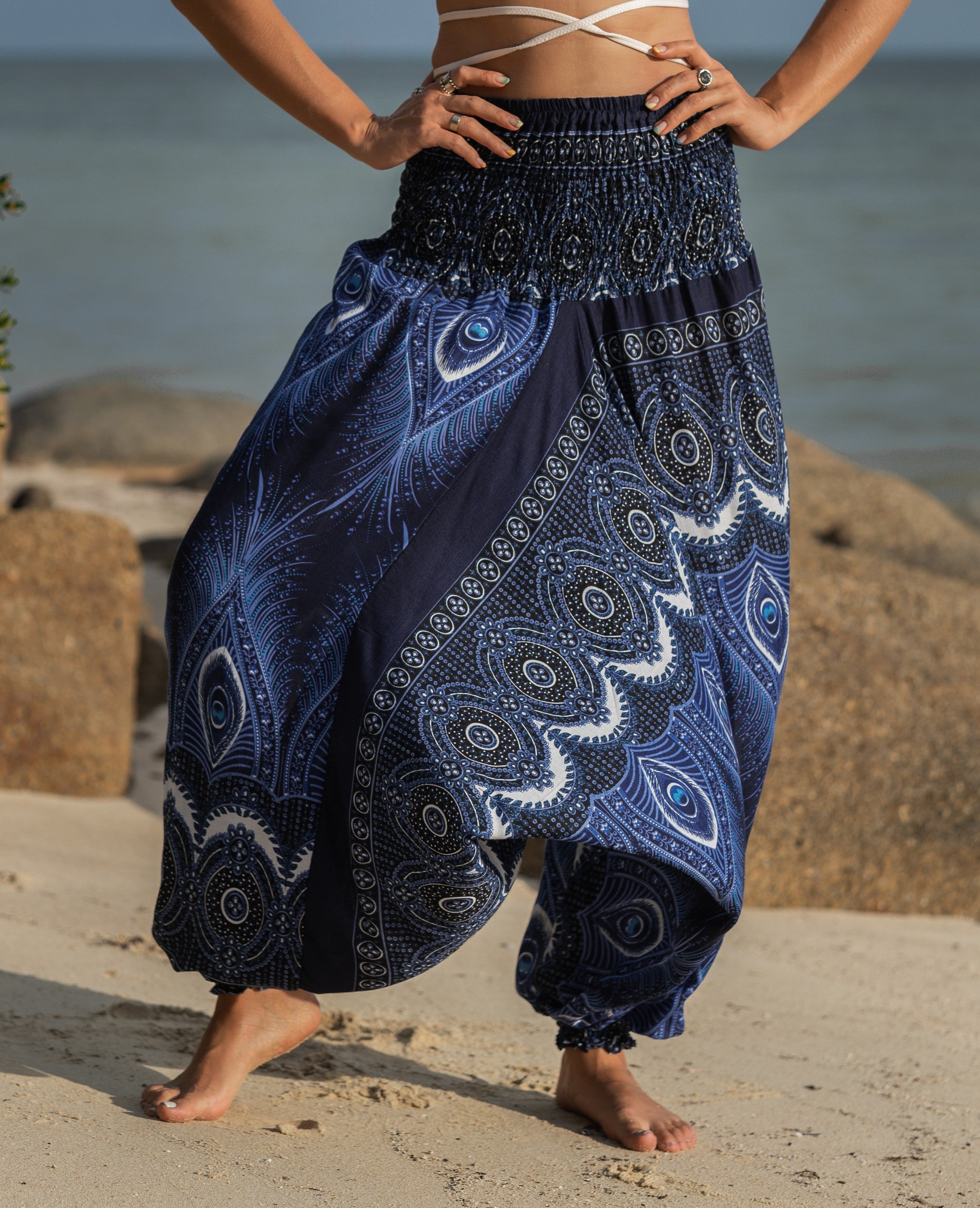 Buy Plain Cotton Afghan, Allhadin, Harem, Buggy Style Trousers With Large  Side Circles With Pockets and Spiral. Online in India - Etsy